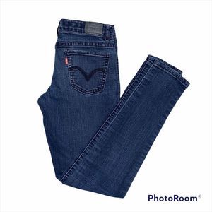 Levi's Girls' 710  RED TAB Dark Super Skinny Jeans Sz 16R adjustable waist.